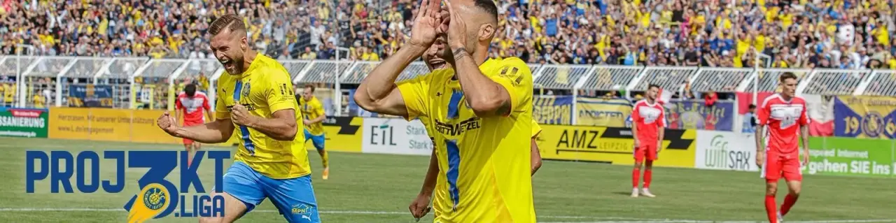 A soccer game at 1. FC Lokomotive Leipzig