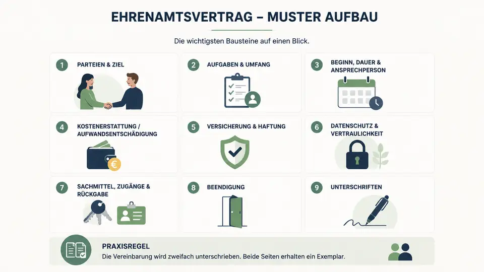 Ehrenamtsvertrag Bausteine