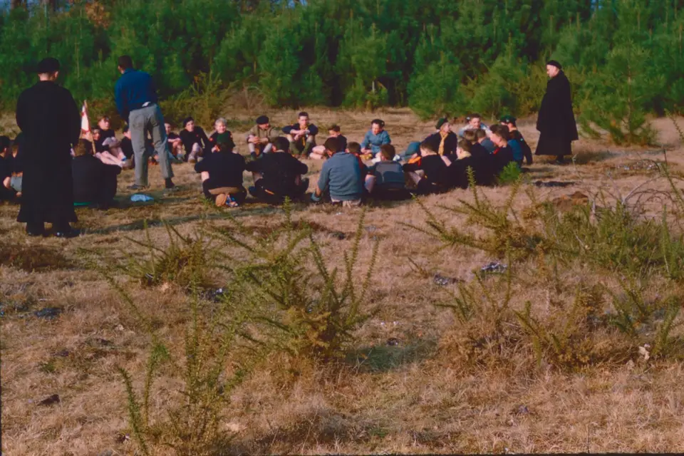 Group of people sitting in a circle