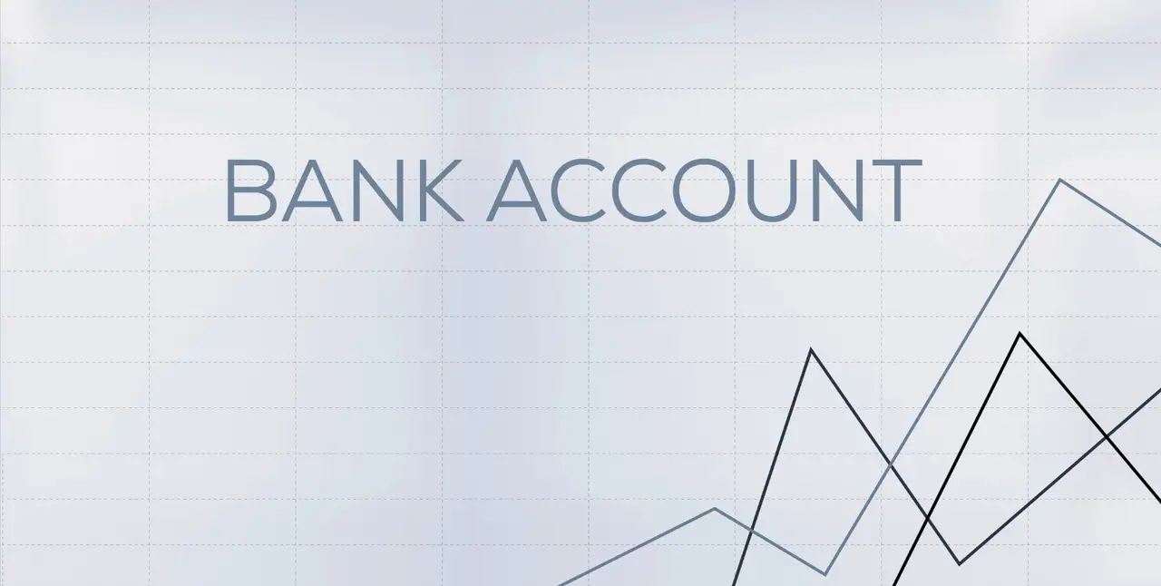 Bank Account mit Diagrammkurve