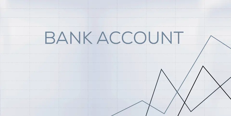 Bank Account mit Diagrammkurve