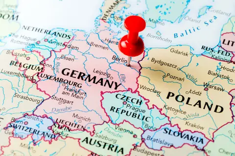 Landkarte mit Pin