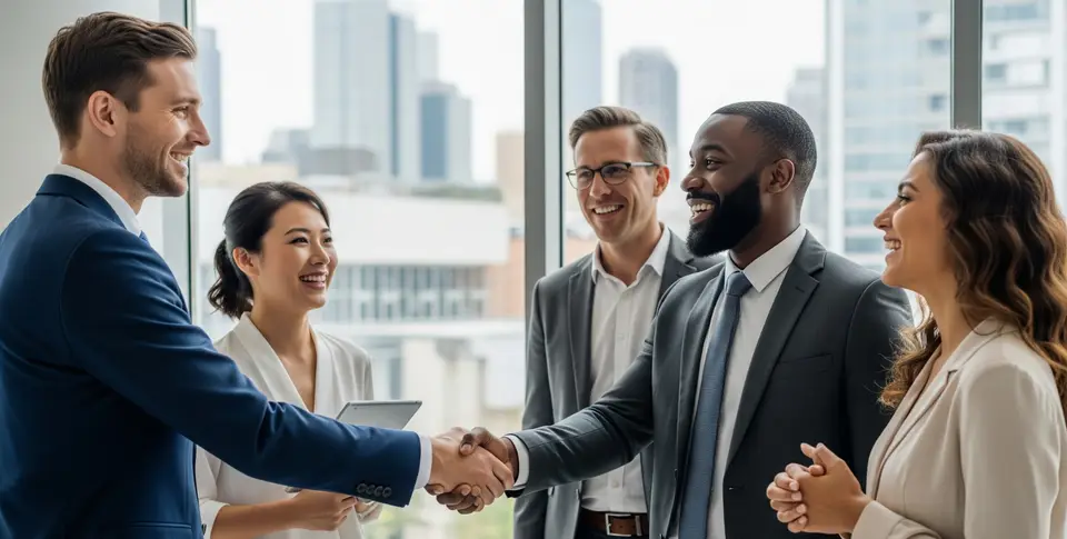 Handschlag, Vorstand eines Vereines