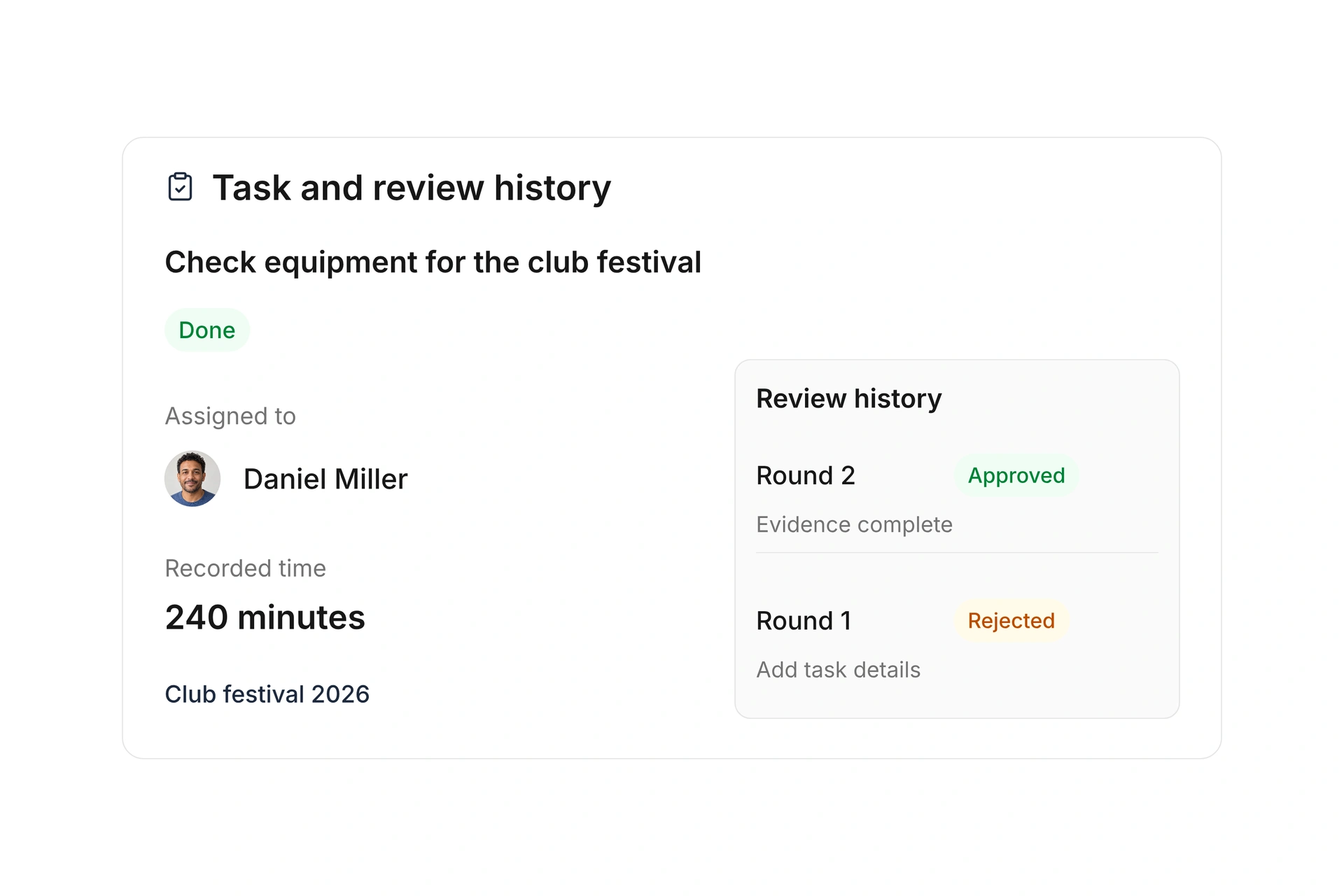 Assign tasks and review the results