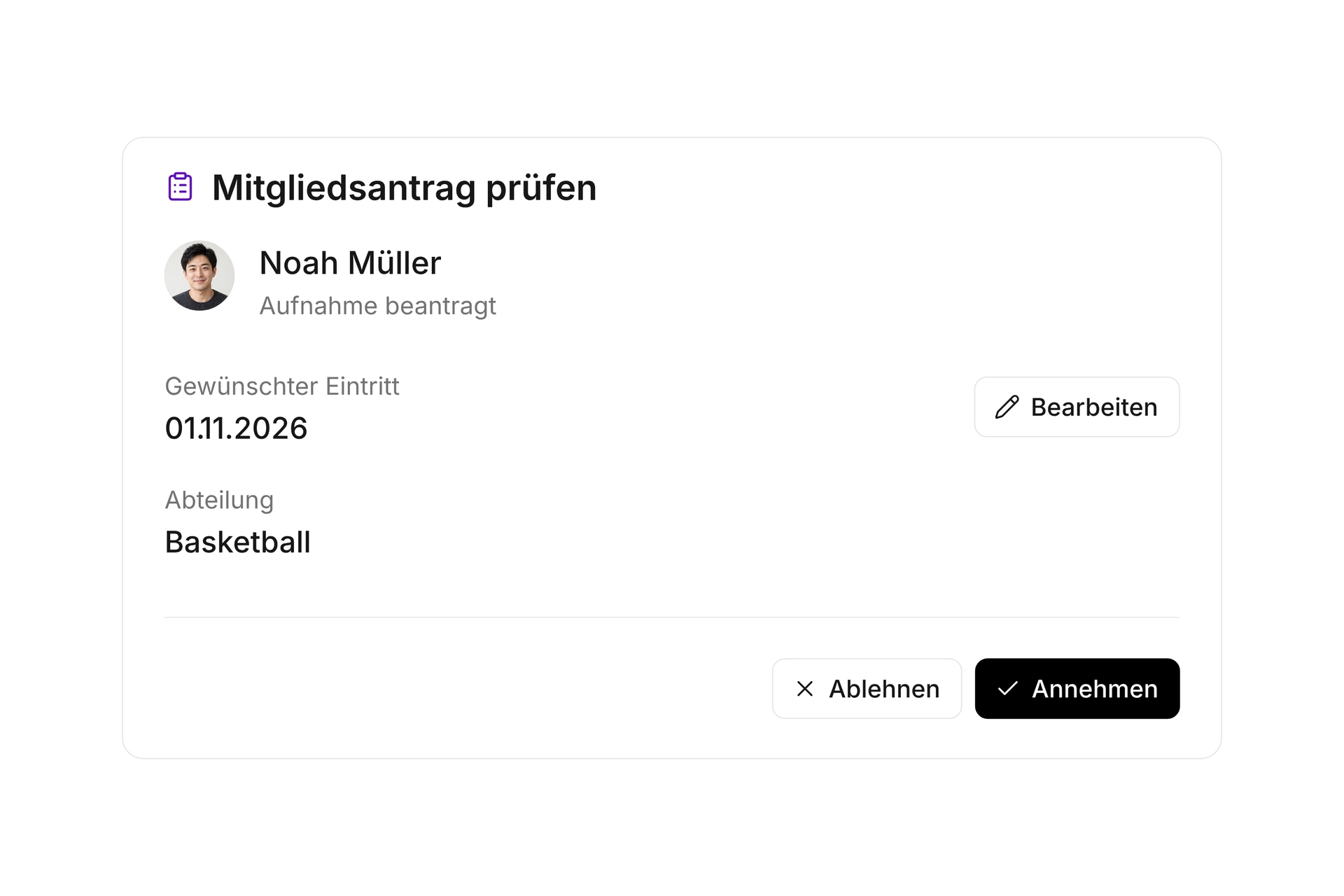 Online-Mitgliedsanträge