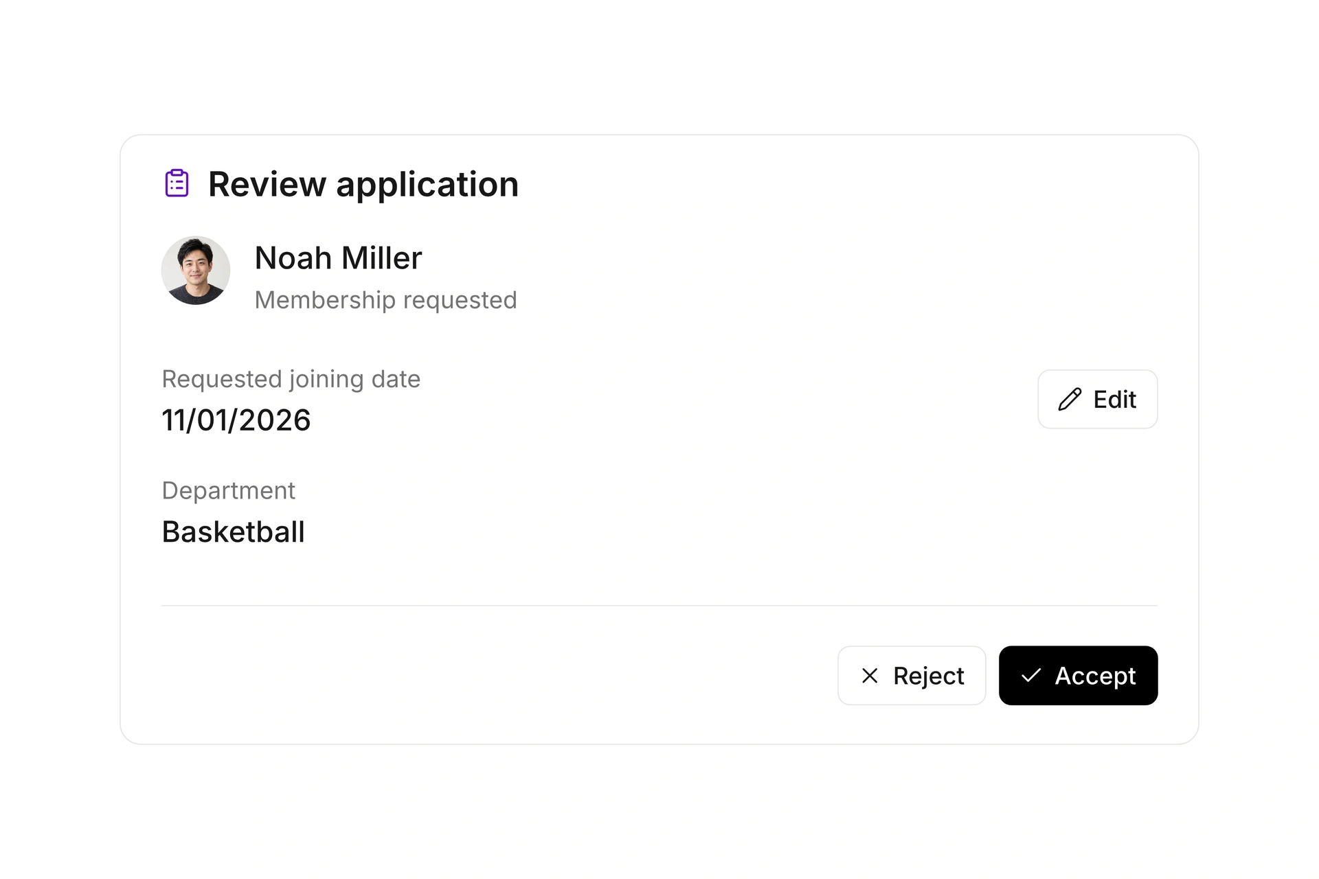 Online membership applications