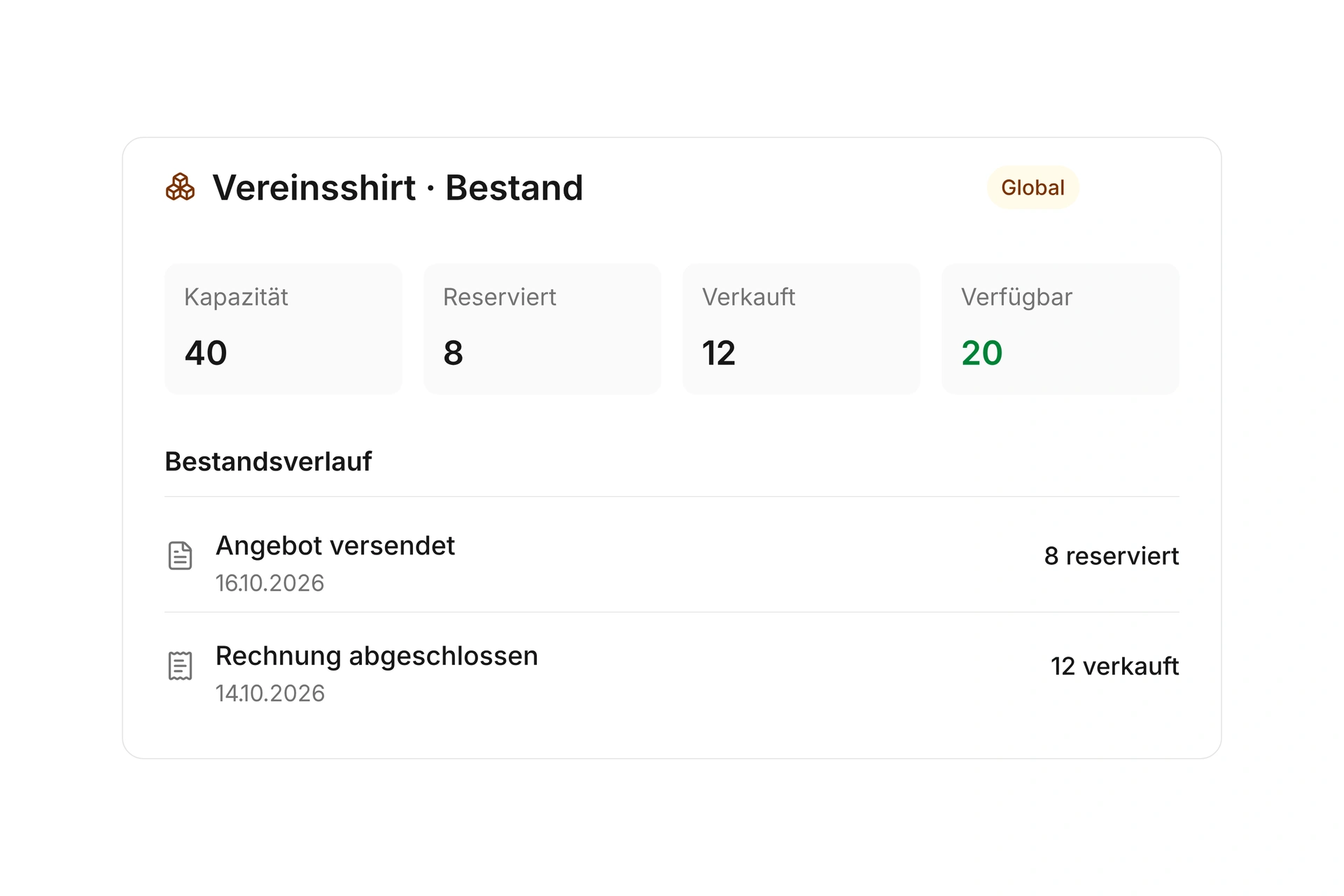 Bestände und Reservierungen steuern