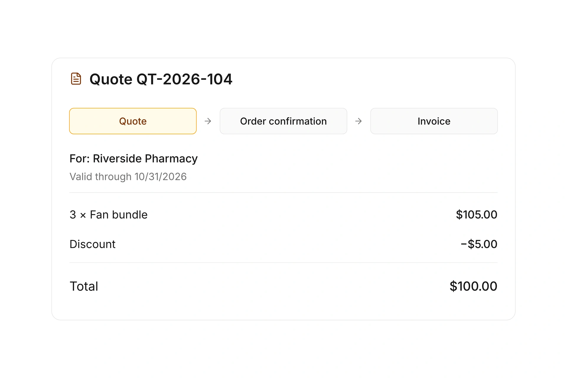 From quote to invoice