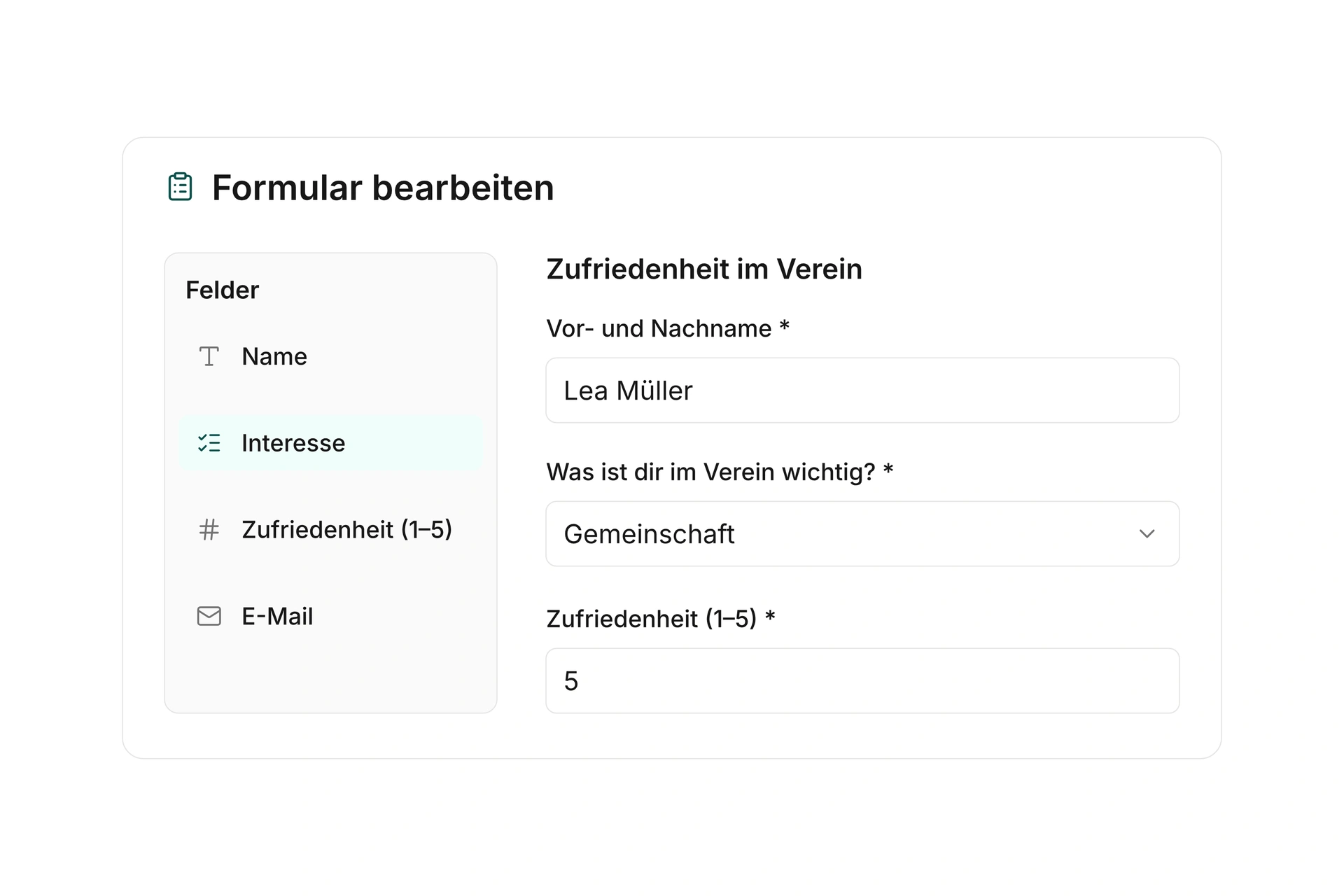Formulare für deinen Vereinsalltag bauen
