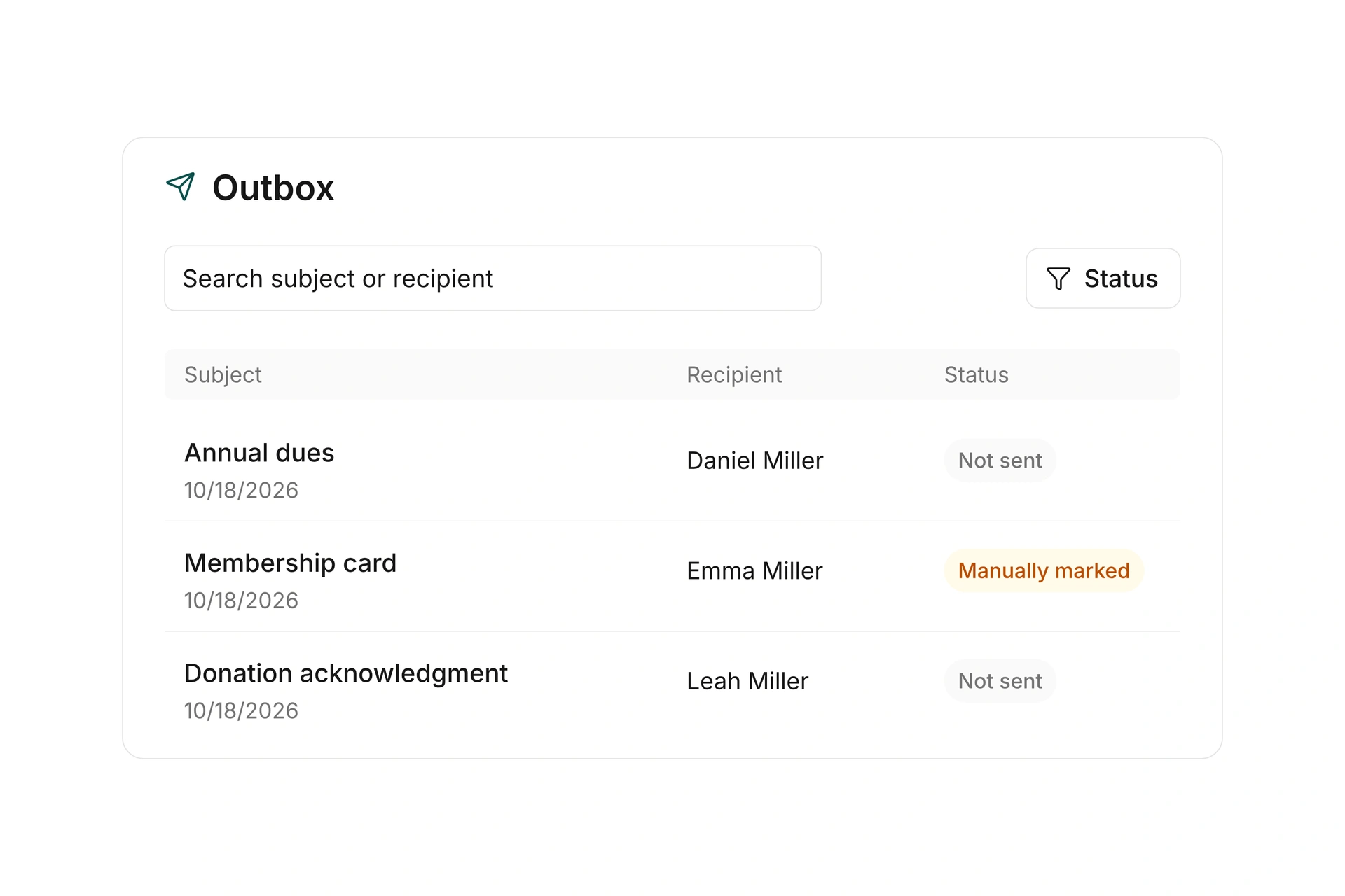 Schedule messages and review delivery status