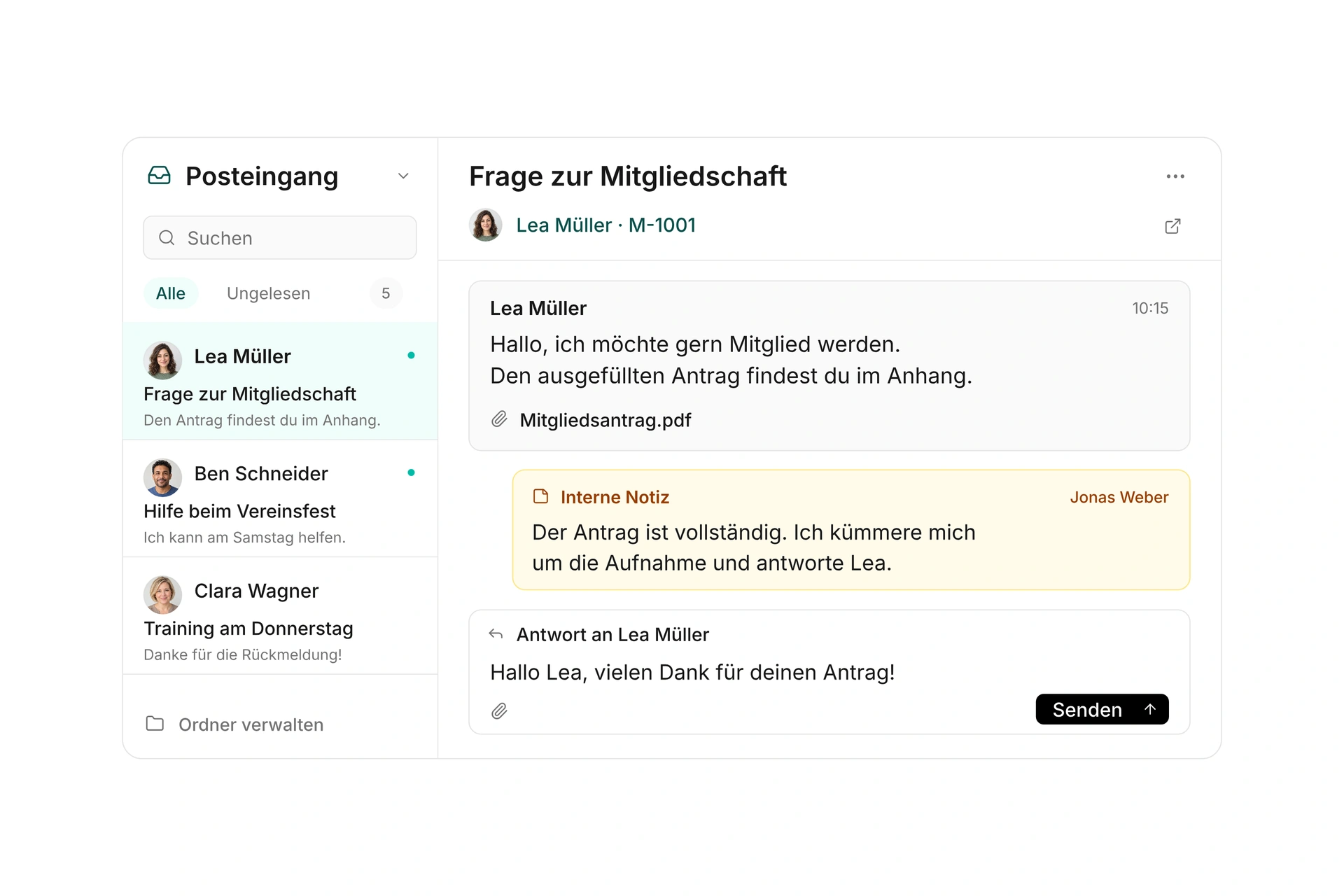 Ein Posteingang für dein ganzes Team.
