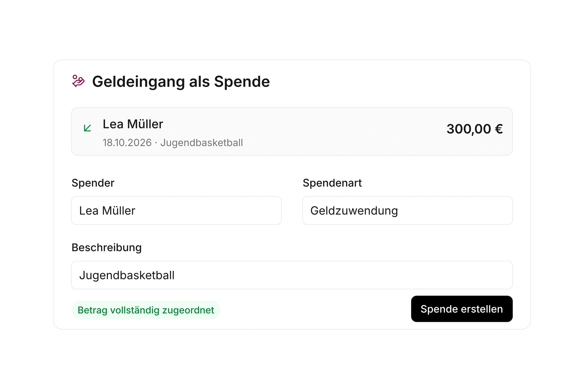 Geldspenden mit Zahlungen verbinden