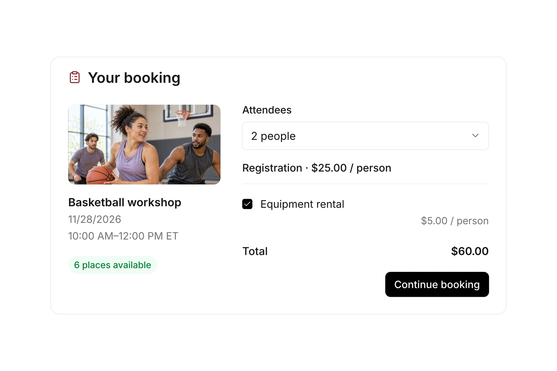 Accept online bookings with flexible rates