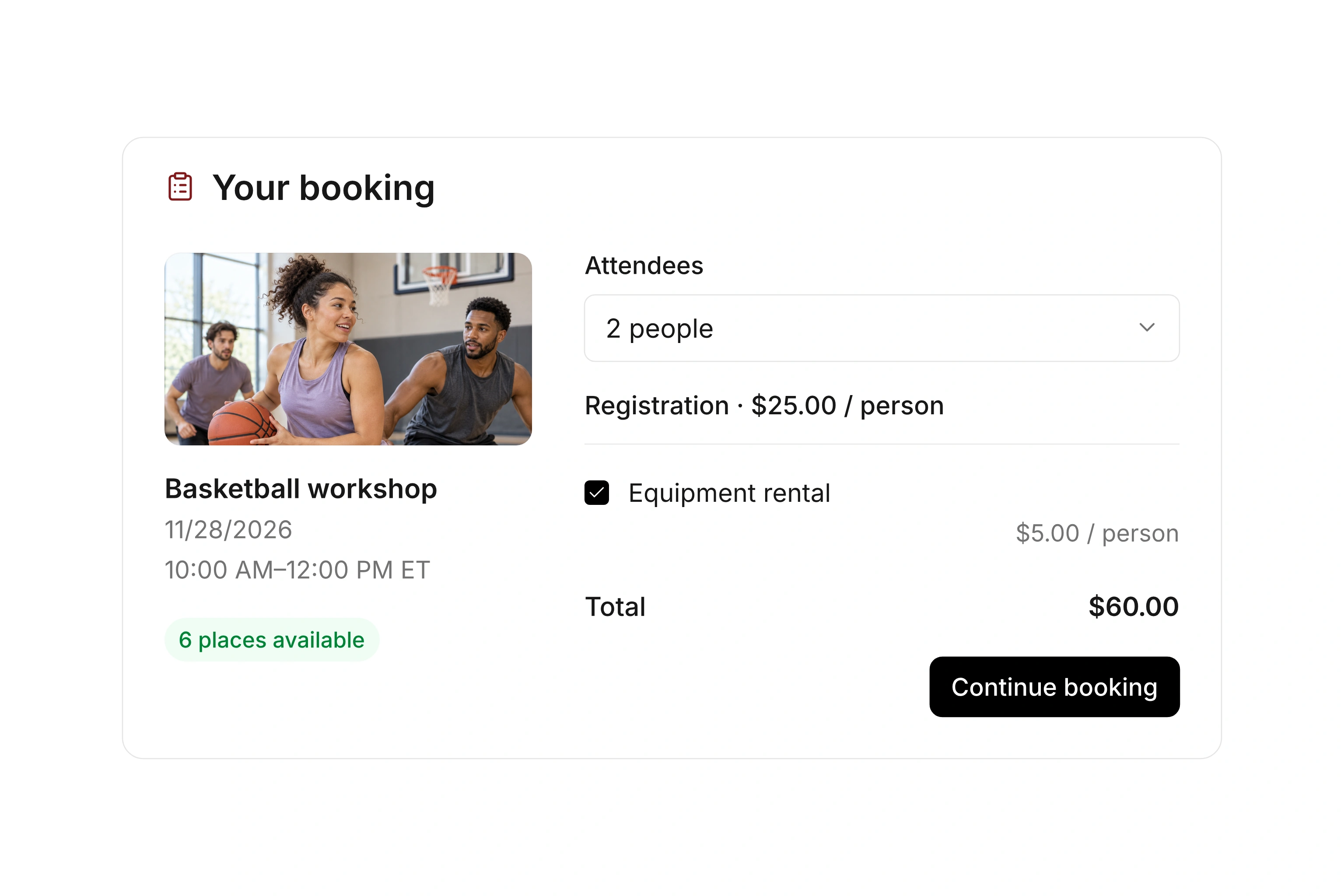 Accept online bookings with flexible rates