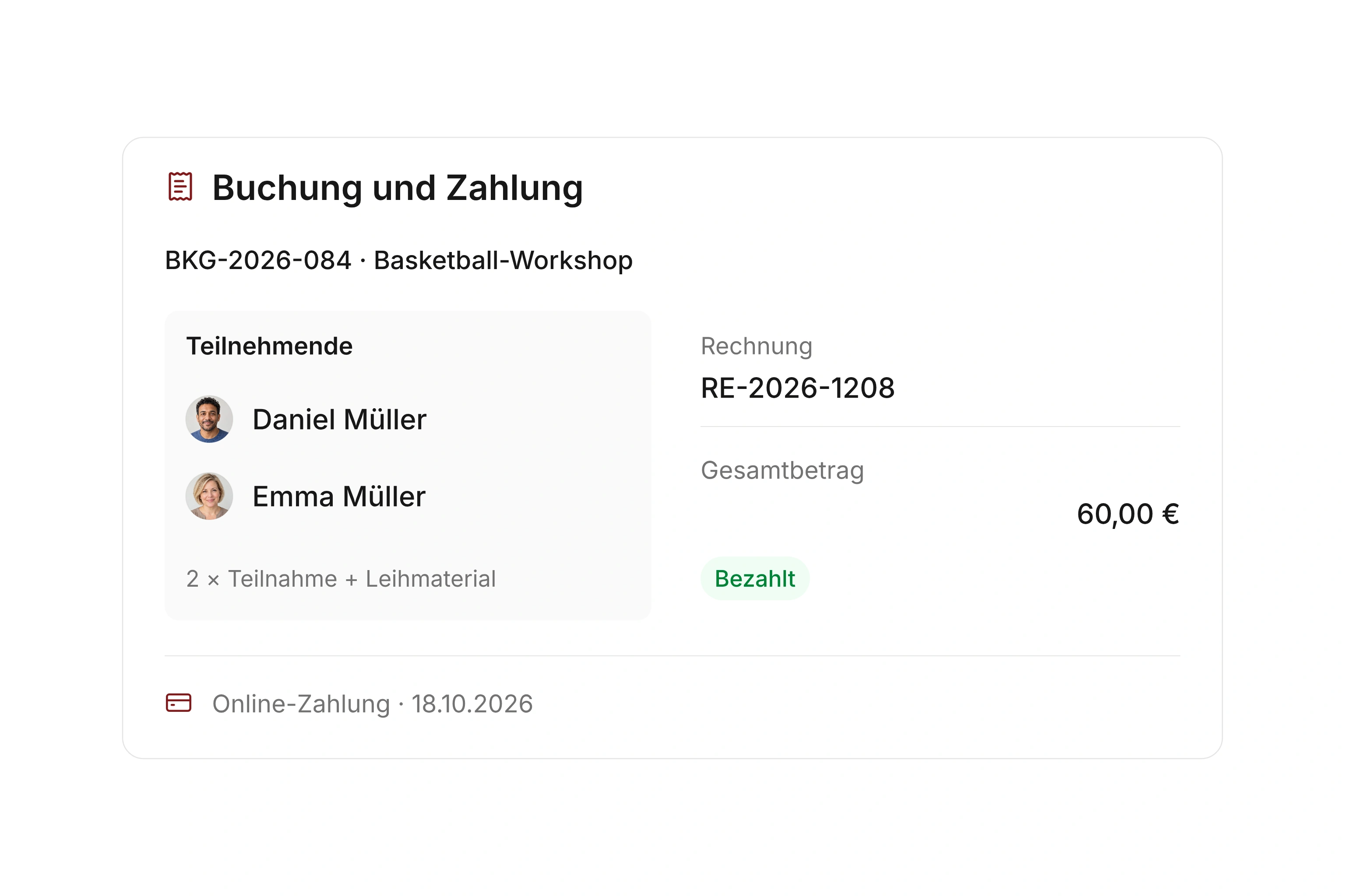 Buchungen abrechnen und Stornierungen bearbeiten