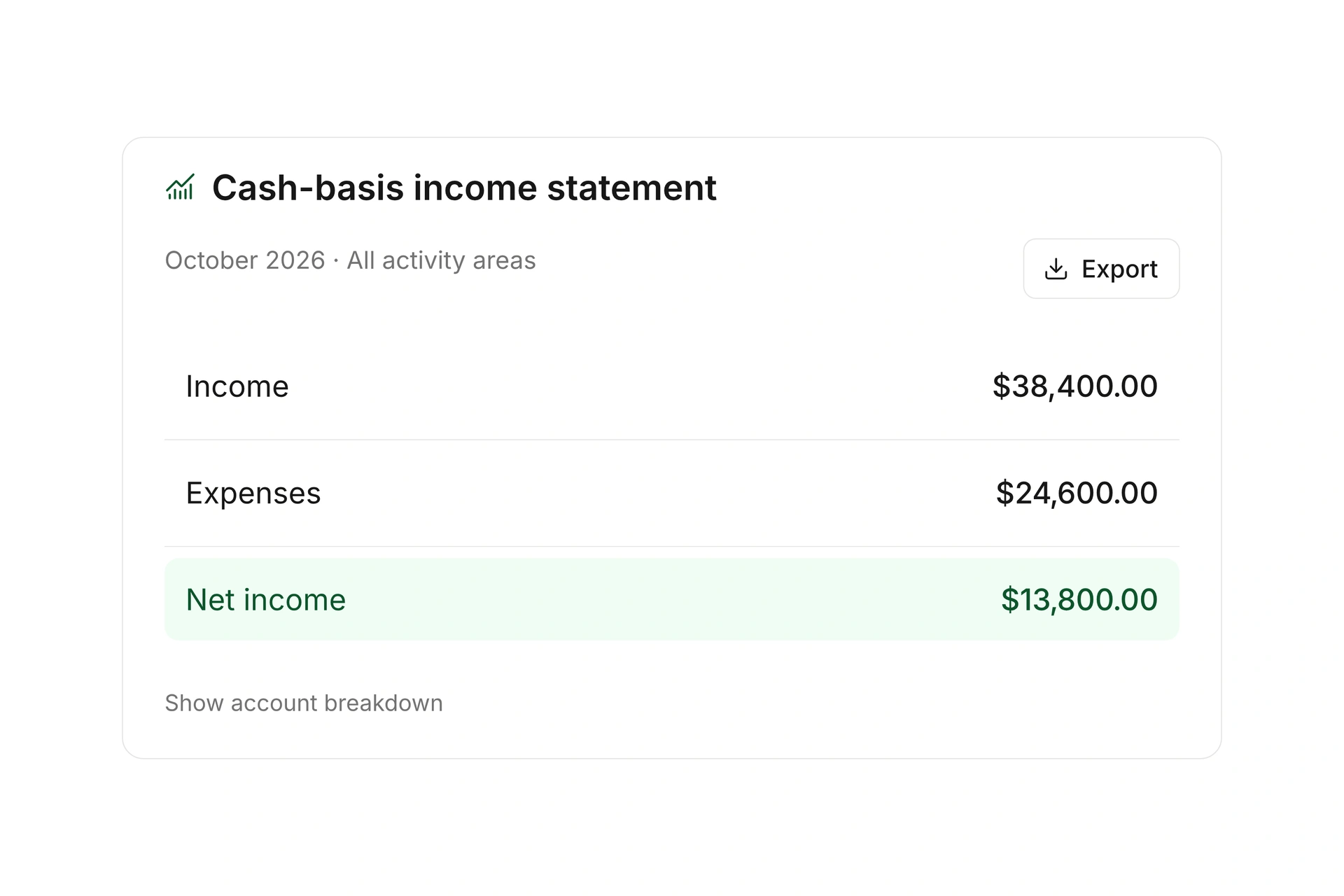Create reports and share accounting data