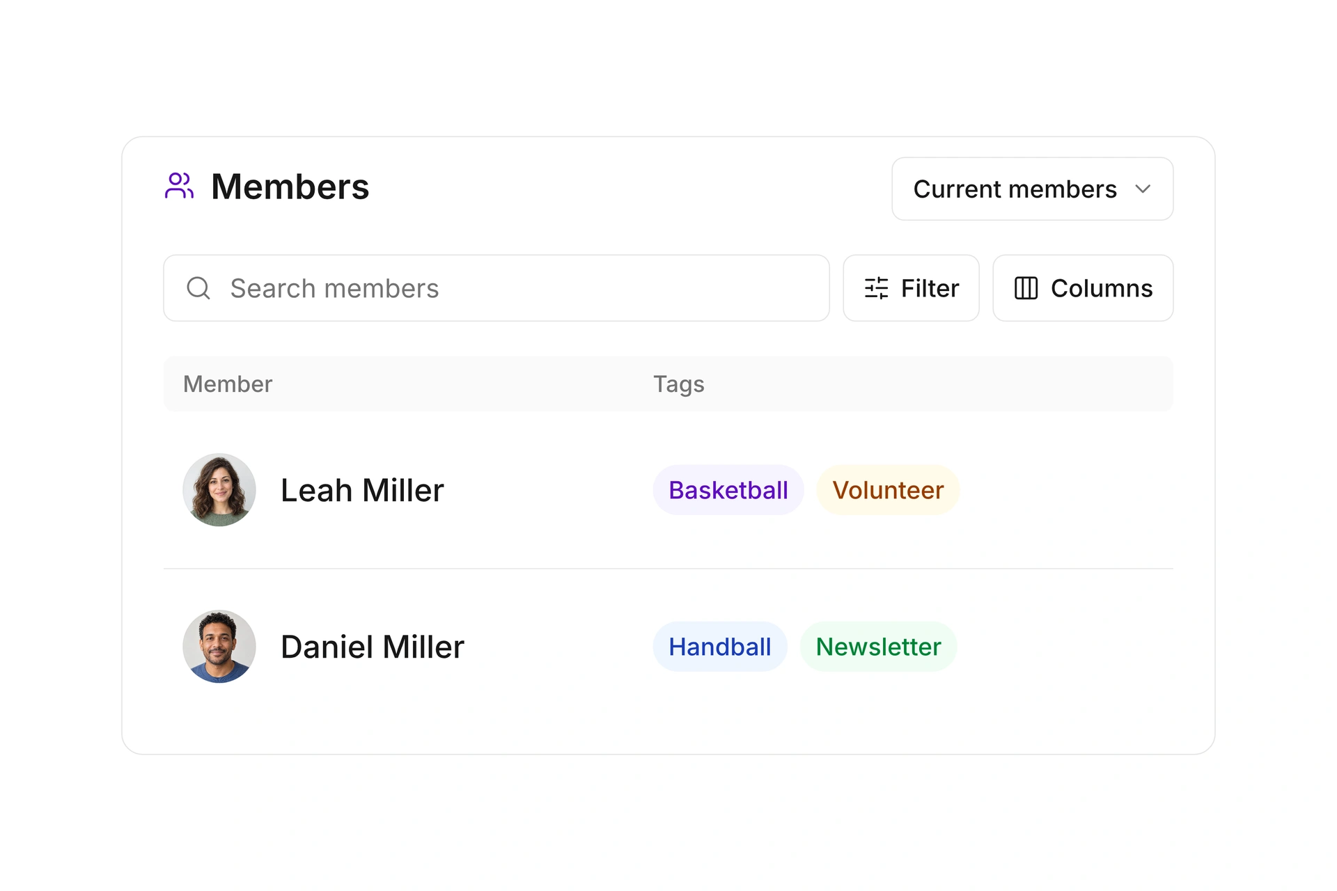Tags, filters, and segments