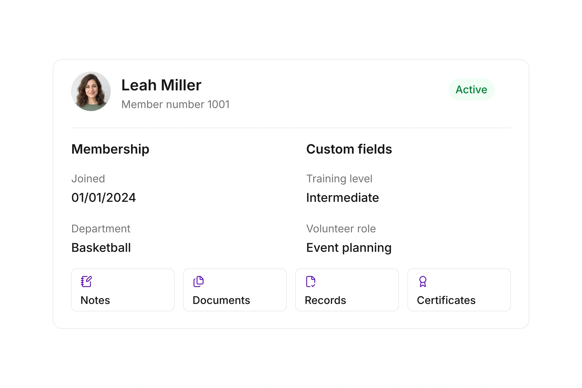 Member profiles and custom fields