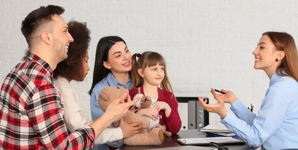 Soziale Einrichtung mit Kindern und Eltern